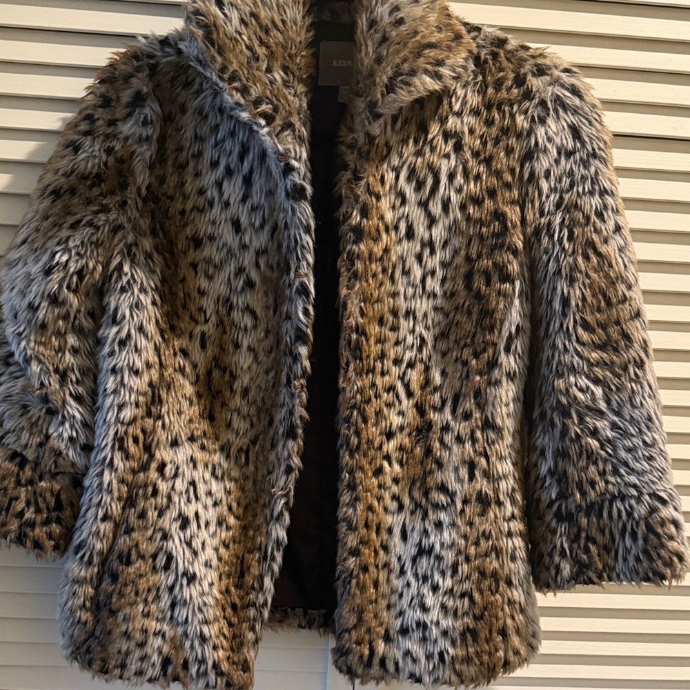 Kenna T Faux Fur Animal Print Jacket